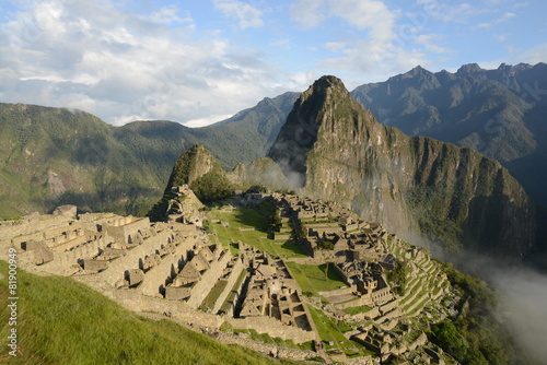View at ancient Inca town of Machu Picchu.