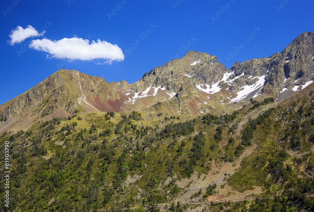 Beautiful mountain landscape in French Pyrenees