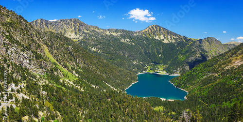 Amazing view of lake Oredon in French Pyrenees