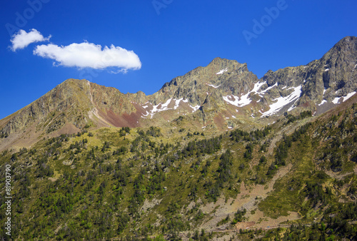 Beautiful mountain landscape in French Pyrenees