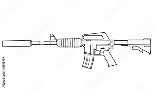 Sturmgewehr M4 komplexe Silhouette