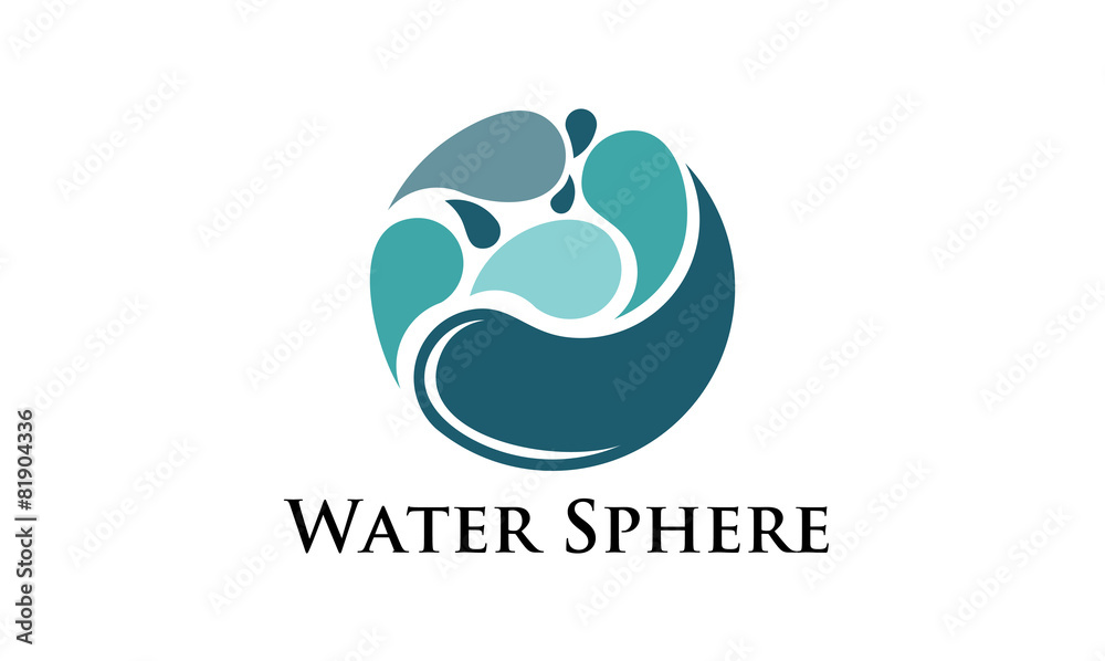 Obraz premium Water Sphere Logo