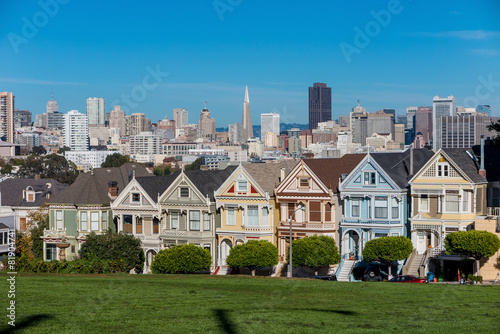 The Painted Ladies of San Francisco Alamo Square Victorian house