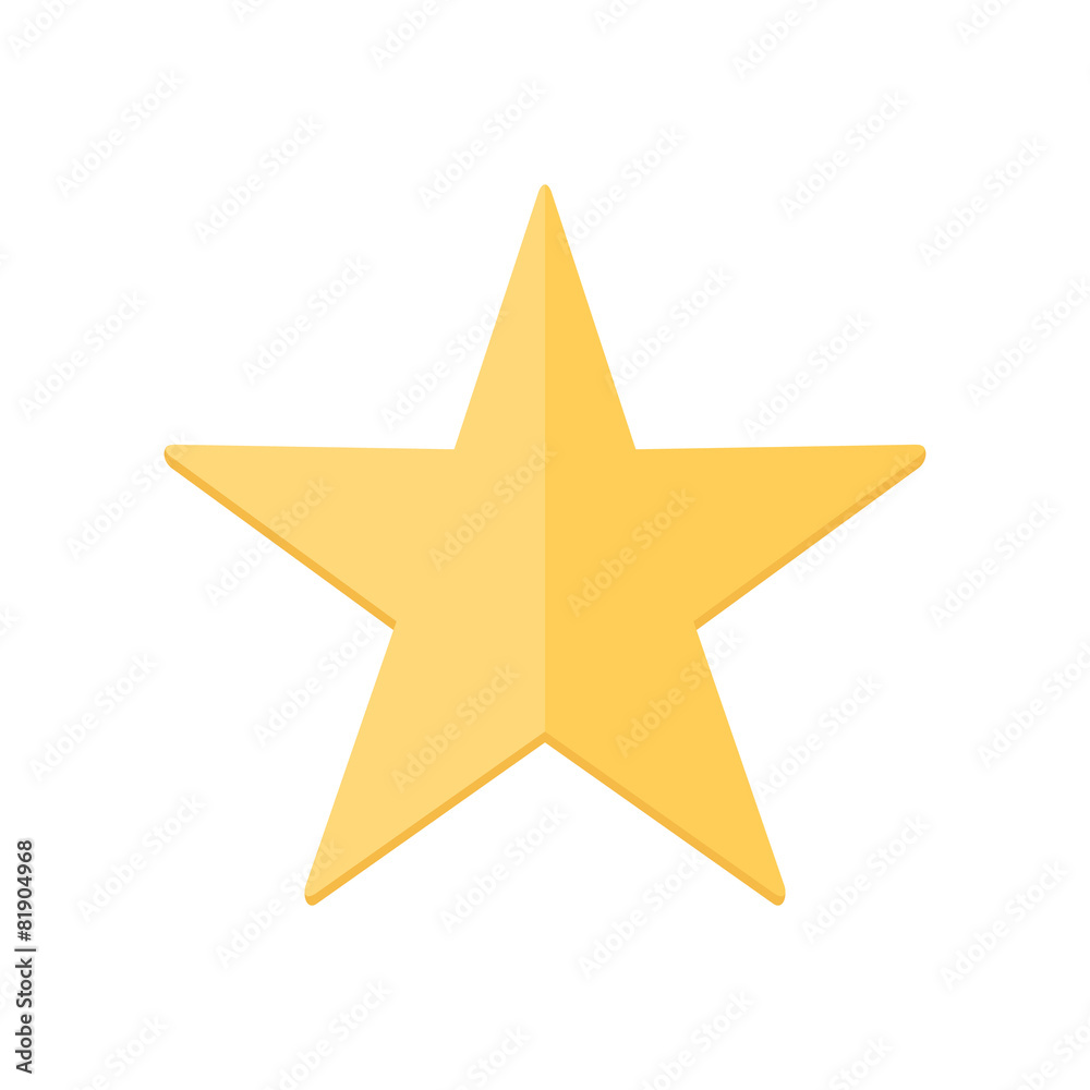 Obraz premium Yellow shiny star.