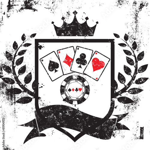 Poker shield insignia