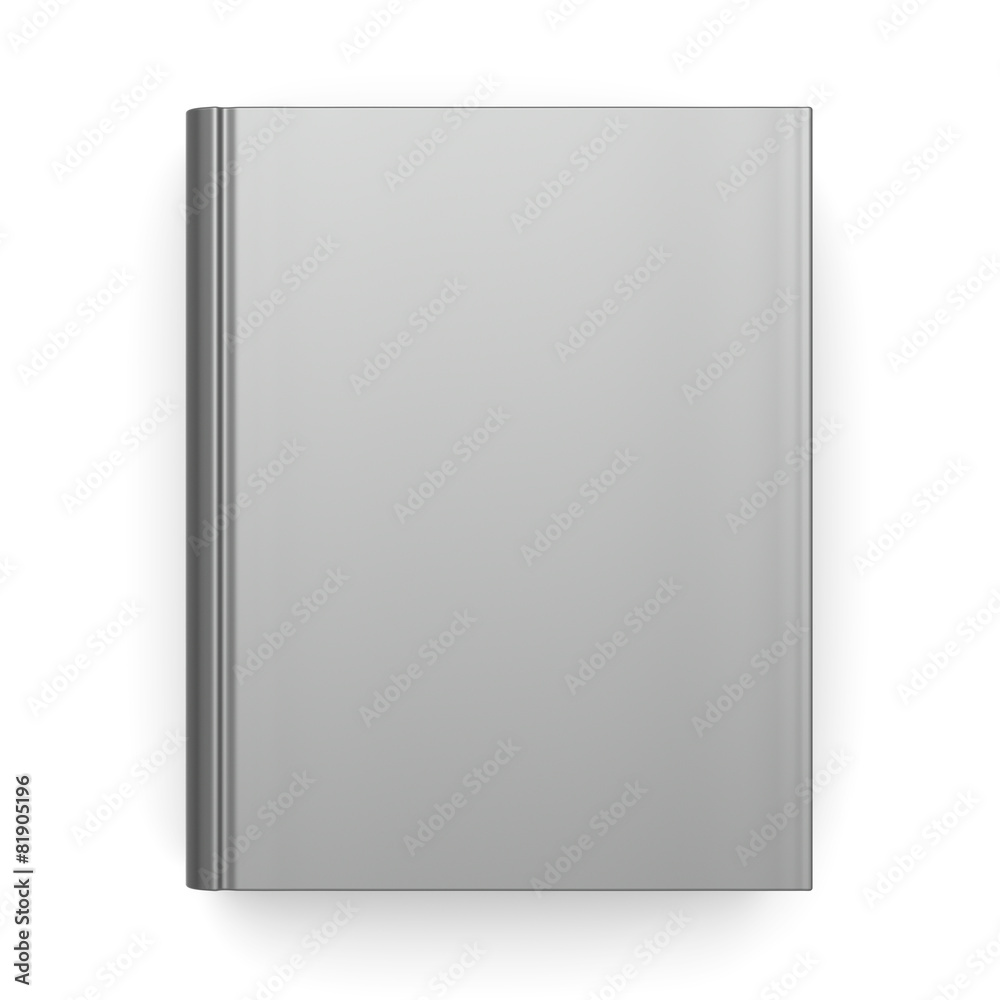 Book empty blank clean template single brochure hard cover