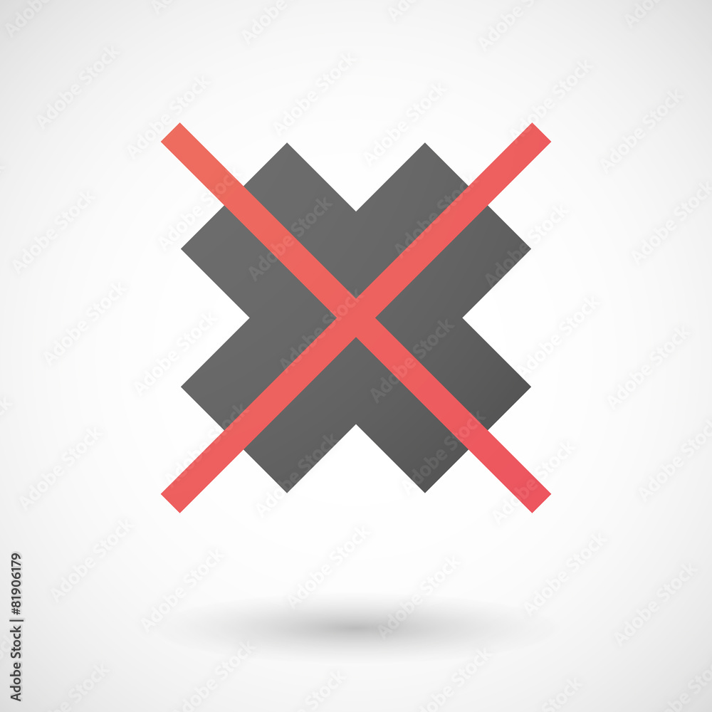 Obraz premium Not allowed icon with an irritating substance sign
