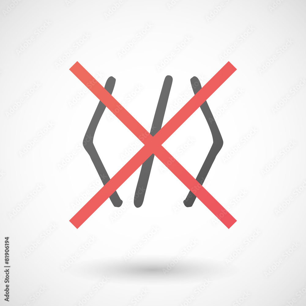 Not allowed icon with a code sign Not allowed icon with a code sign