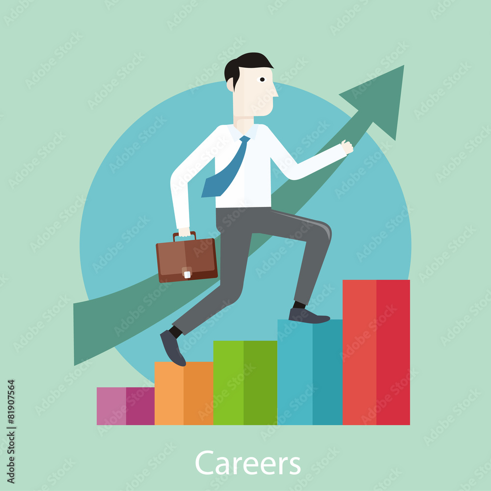 Career concept in flat design style Career concept in flat design style