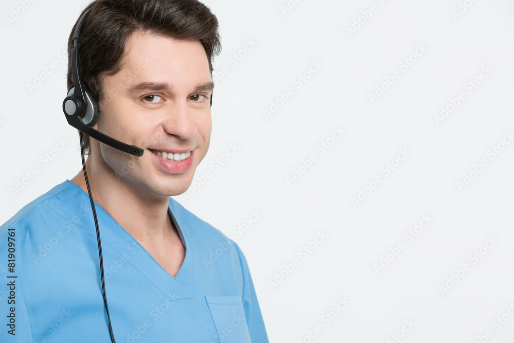 Medical call center concept Medical call center concept