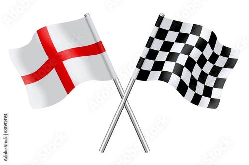 Flags : England and Checkerboard