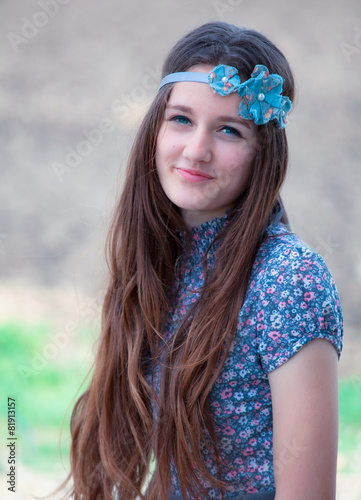 Teenage girl outdoor portrait