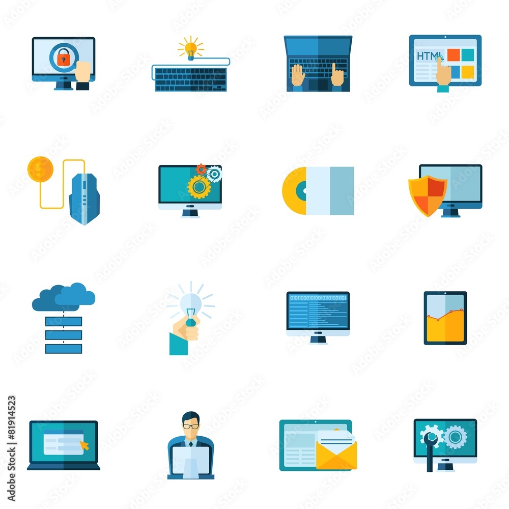 Program Development Icons Set Program Development Icons Set