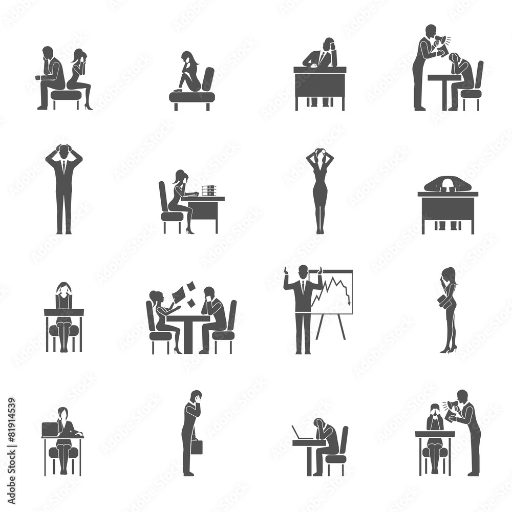 Depression Icon Set Depression Icon Set