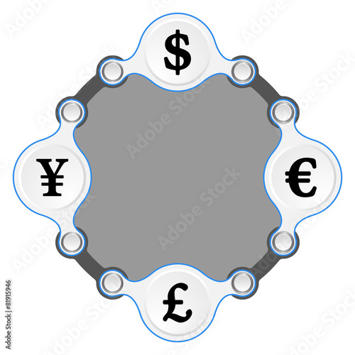 circular frame for your text and currency symbols