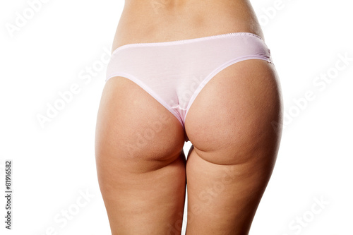 view of loose woman's buttocks