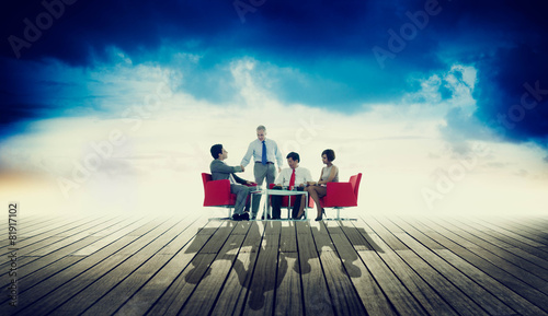 Business Team Discussion Meeting Outdoors Concept