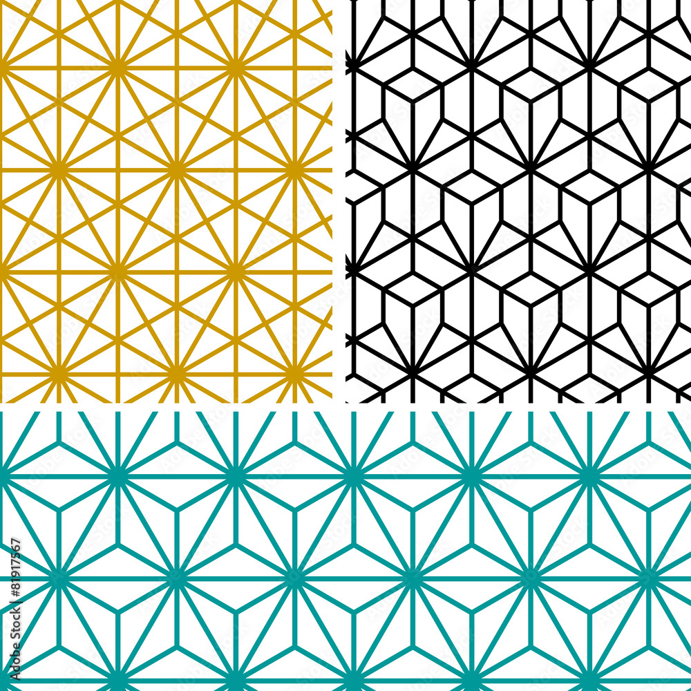 abstract modern geometric hexagon pattern in tree style