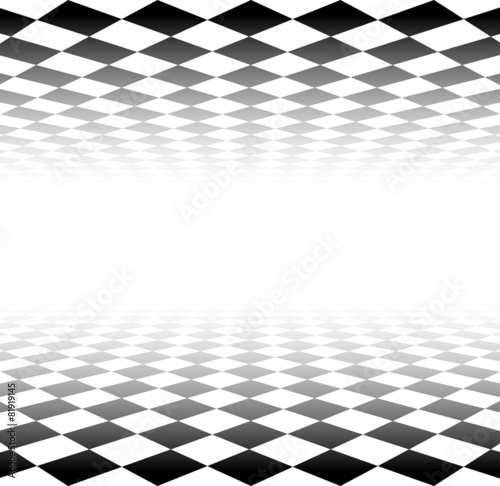 Perspective checkered surface.