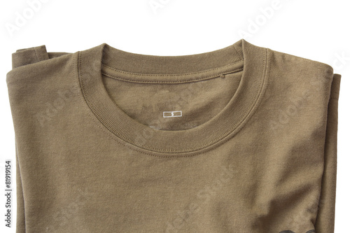Brown t-shirt on a white background