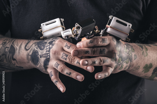 Man tattoo artist