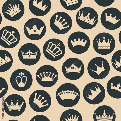 Crowns seamless pattern