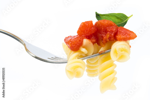 Isolated pasta on white background