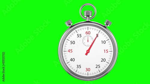 Stopwatch Loop Realtime. Realistic stopwatch animation in