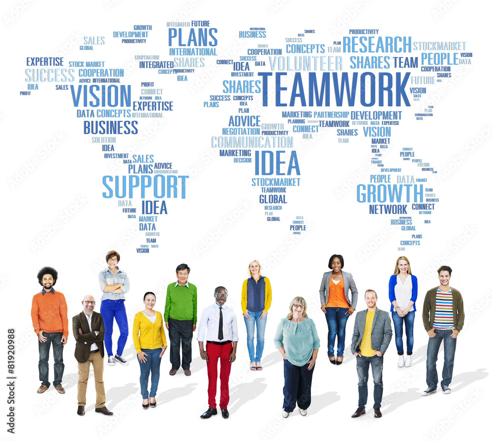 Global People Friend Togetherness Support Teamwork Concept