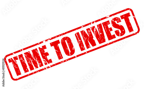 Time to invest red stamp text