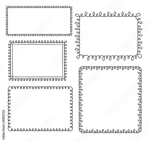 Set of doodle loop frames
