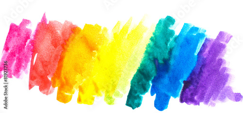 Rainbow abstract watercolors.