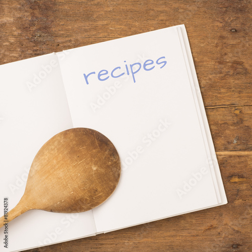 Quadro su tela Book with recipes