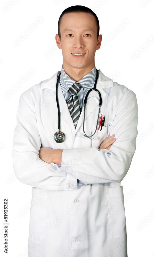 doctor smiles at camera doctor smiles at camera