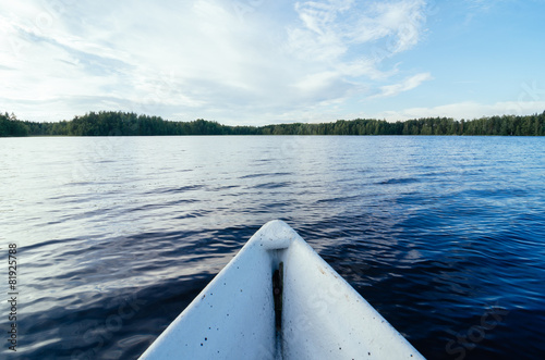 Fototapeta Naklejka Na Ścianę i Meble -  Rowing boat on a lake