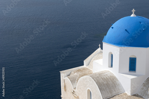Oia's Church in Santorini island, Greece