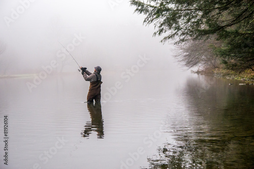 Man fishing in a river © eks_design