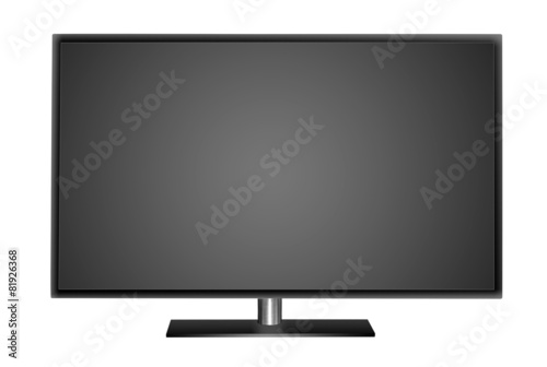Modern blank flat screen TV set.