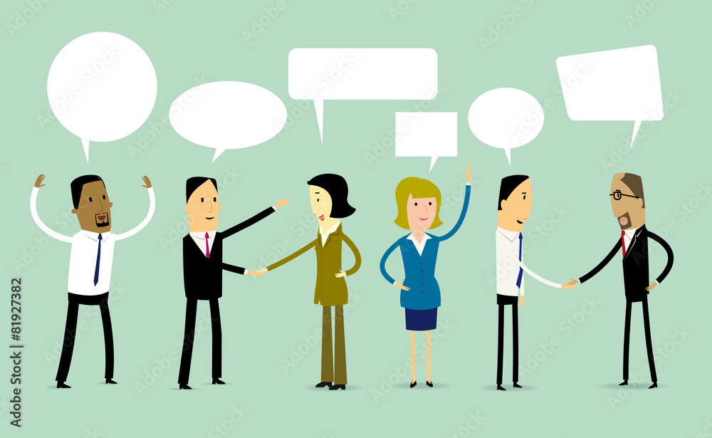 Cartoon Business teamwork concept illustration