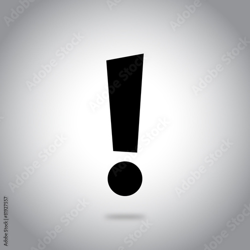 Exclamation danger sign