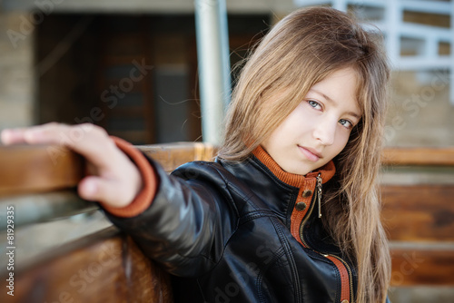 portrait of a girl 13 years