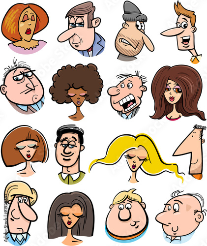cartoon people characters faces