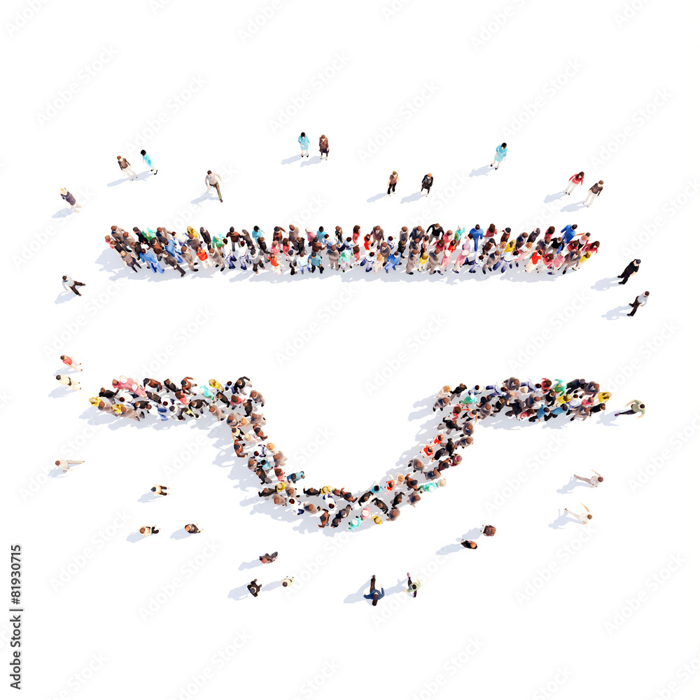 People in the form of an abstract symbol business. People in the form of an abstract symbol business.