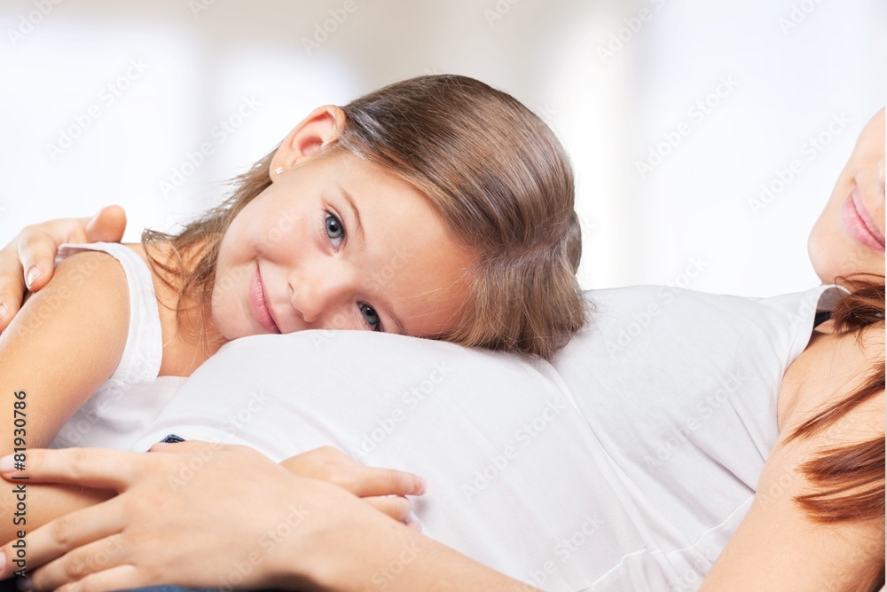 Motherhood. Mother and her Newborn Baby. Happy Mother and Baby Motherhood. Mother and her Newborn Baby. Happy Mother and Baby