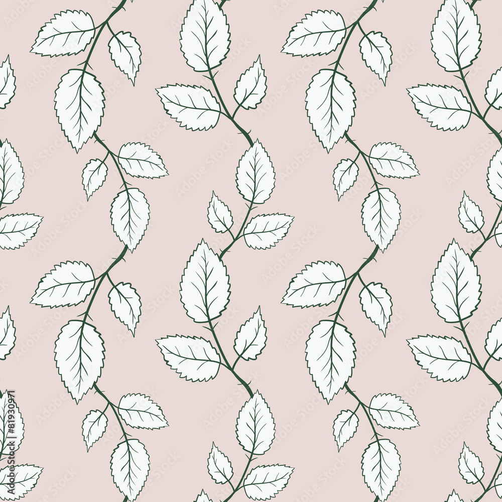 Floral seamless pattern with leaves Floral seamless pattern with leaves