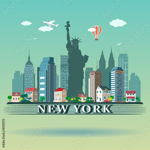 Modern New York City skyline design