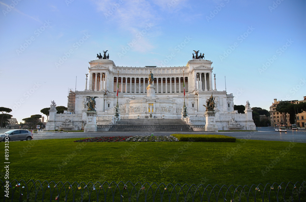 Obraz premium The Monument of Victor Emmanuel II, Venezia Square, in Rome, It