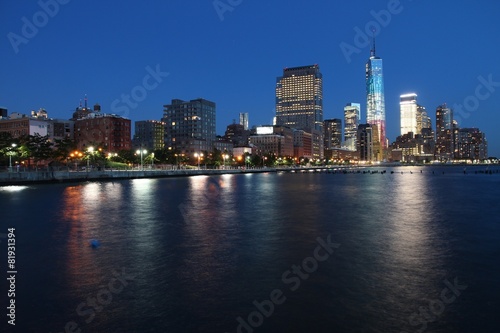 Manhattan night skyline