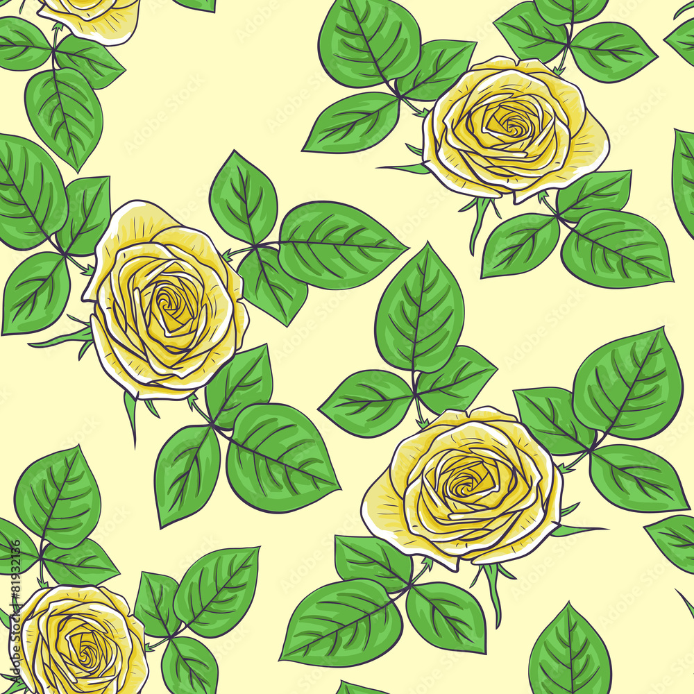 Seamless pattern with roses Seamless pattern with roses