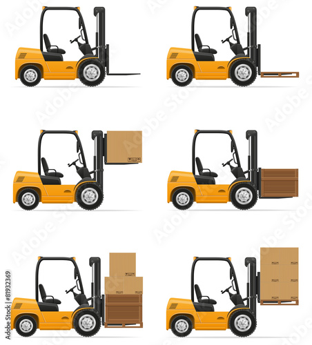 forklift truck vector illustration